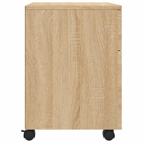 vidaXL Mobilt arkivskap med hjul betonggrå 45x38x54 cm konstruert tre