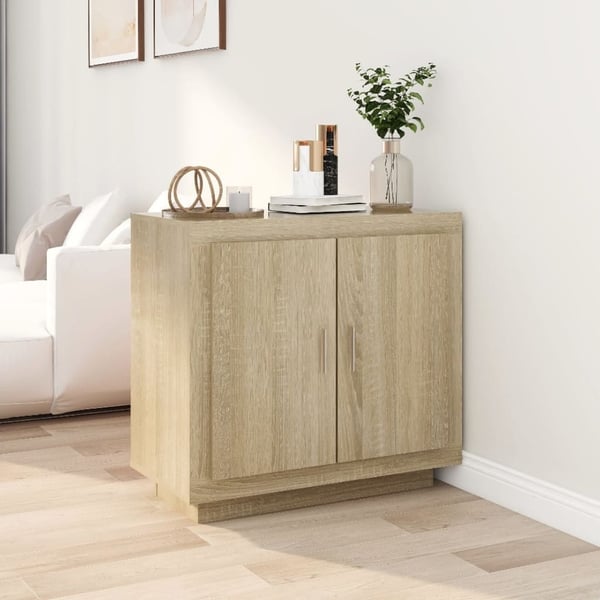 vidaXL Skjenk sonoma eik 80x40x75 cm konstruert tre