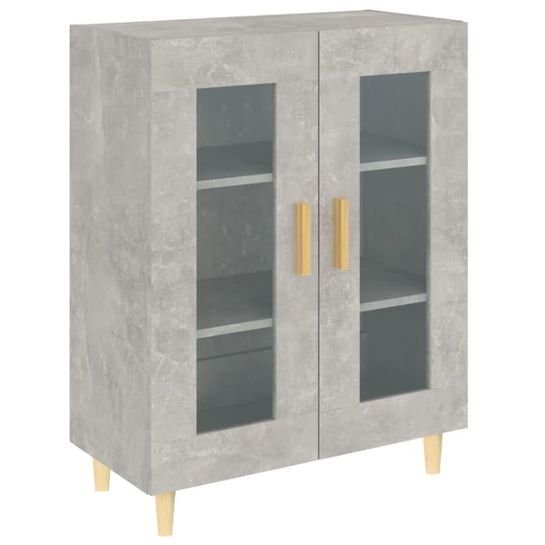 vidaXL Skjenk betonggrå 69,5x34x90 cm konstruert tre