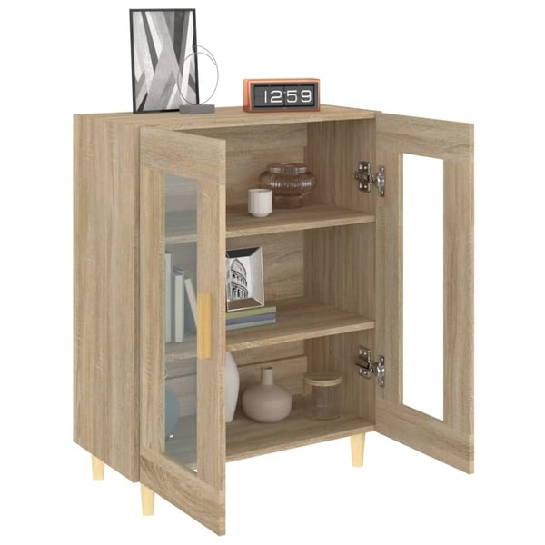 vidaXL Skjenk sonoma eik 69,5x34x90 cm konstruert tre