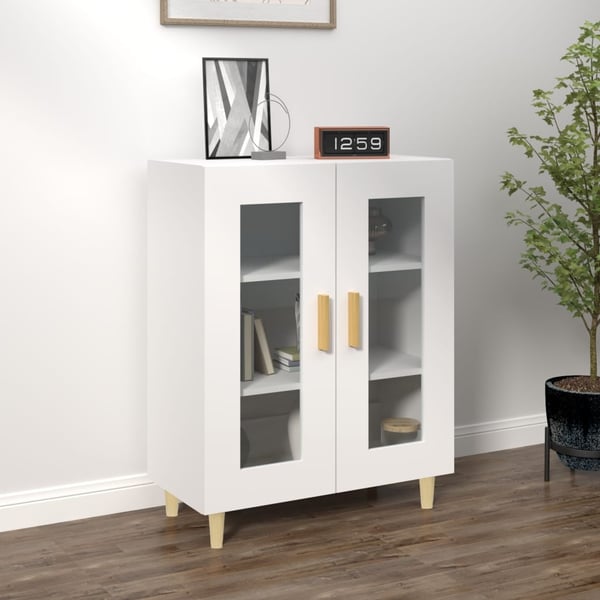 vidaXL Skjenk hvit 69,5x34x90 cm konstruert tre