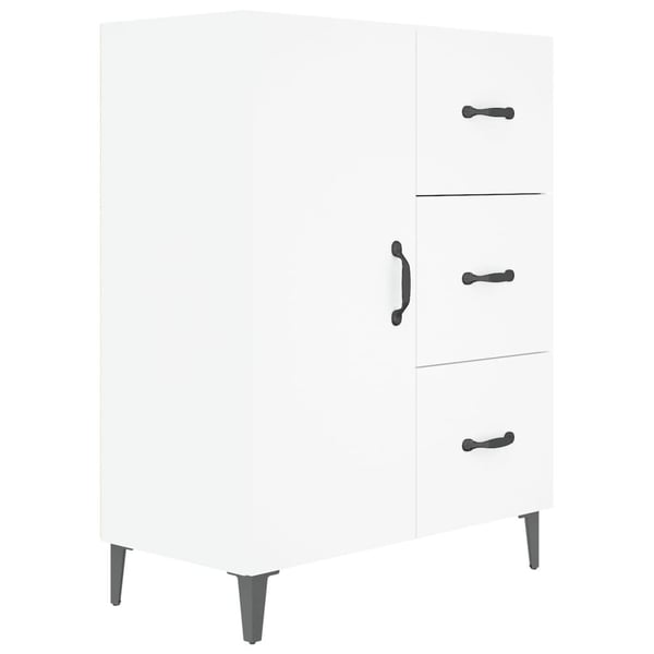 vidaXL Skjenk hvit 69,5x34x90 cm konstruert tre