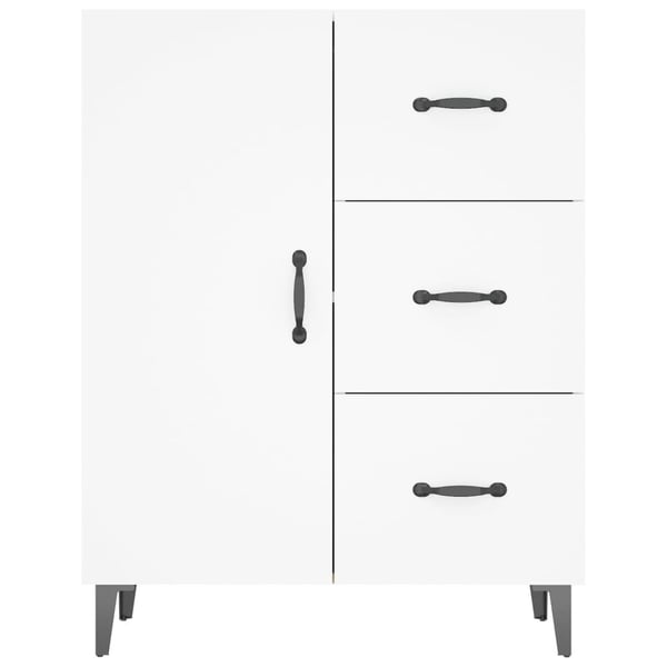 vidaXL Skjenk hvit 69,5x34x90 cm konstruert tre
