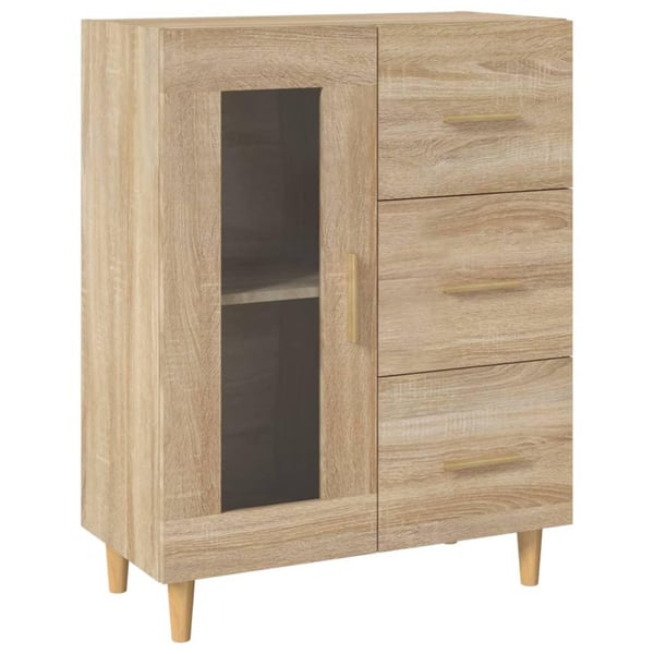 vidaXL Skjenk sonoma eik 69,5x34x90 cm konstruert tre
