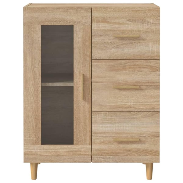 vidaXL Skjenk sonoma eik 69,5x34x90 cm konstruert tre