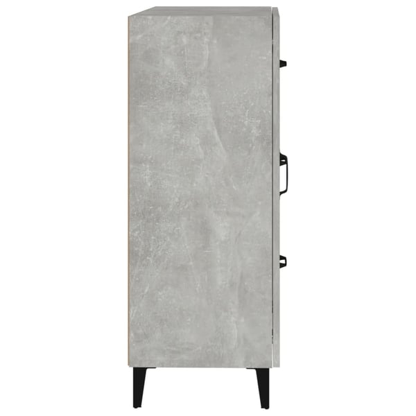 vidaXL Skjenk betonggrå 69,5x34x90 cm konstruert tre