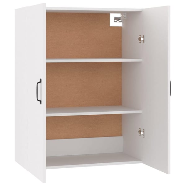vidaXL Veggskap hvit 69,5x34x90 cm konstruert tre
