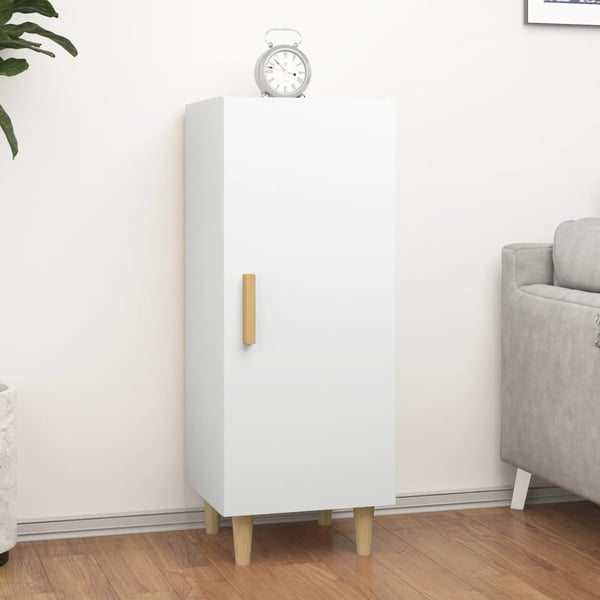 vidaXL Skjenk hvit 34,5x34x90 cm konstruert tre