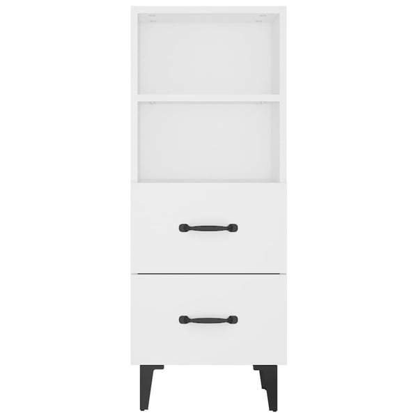 vidaXL Skjenk hvit 34,5x34x90 cm konstruert tre