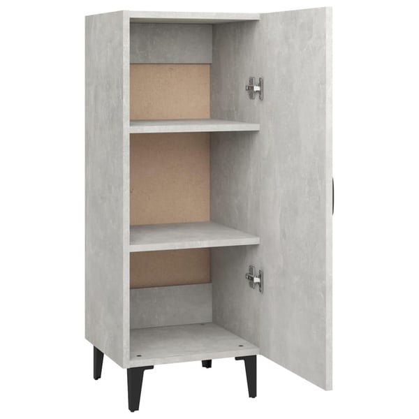 vidaXL Skjenk betonggrå 34,5x34x90 cm konstruert tre