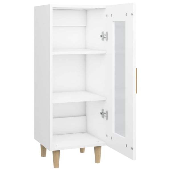 vidaXL Skjenk hvit 34,5x34x90 cm konstruert tre