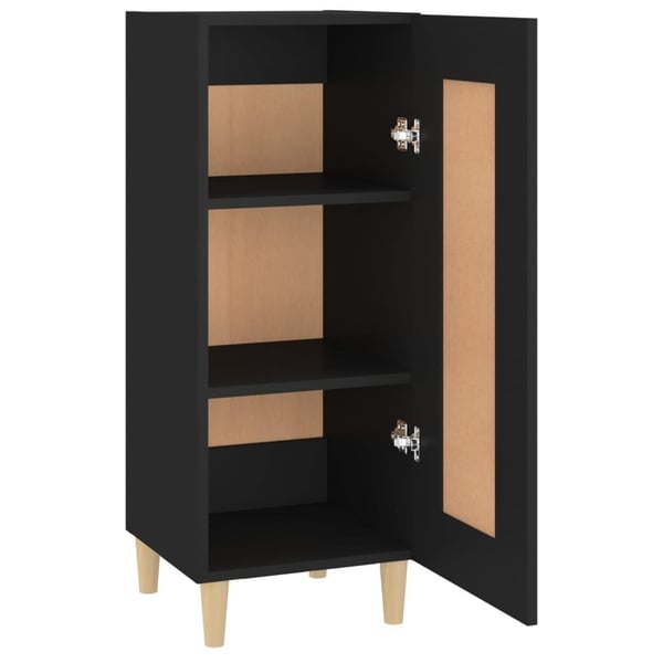 vidaXL skænk 34,5x34x90 cm konstrueret træ sort