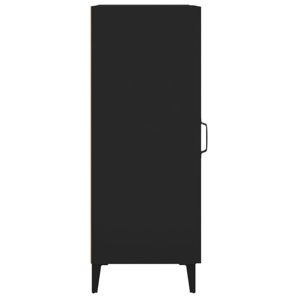 vidaXL skænk 34,5x34x90 cm konstrueret træ sort