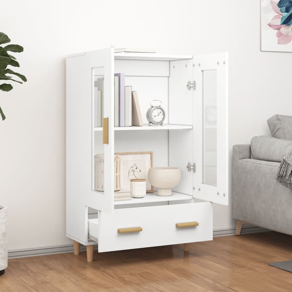 vidaXL Highboard hvit 70x31x115 cm konstruert tre