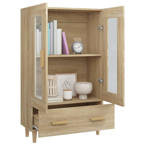 vidaXL Highboard sonoma eik 70x31x115 cm konstruert tre