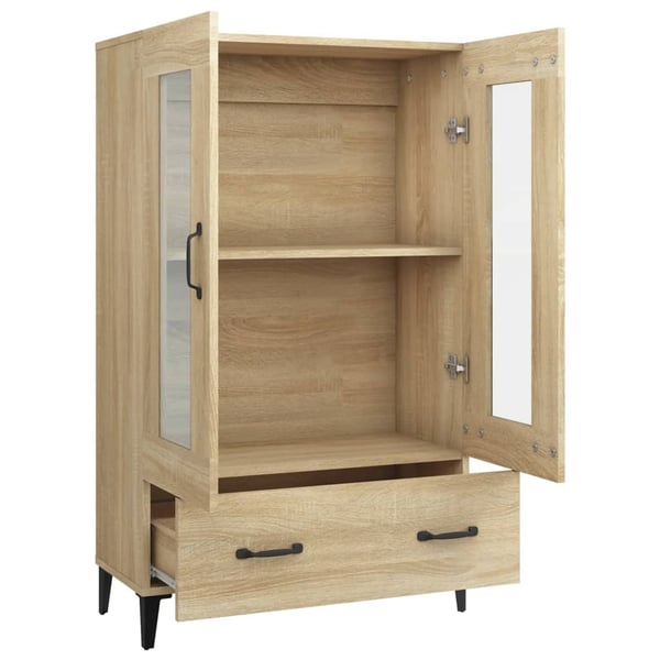 vidaXL Highboard sonoma eik 70x31x115 cm konstruert tre
