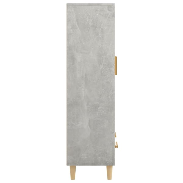 vidaXL Highboard betonggrå 70x31x115 cm konstruert tre
