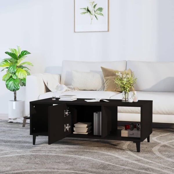vidaXL sofabord 102x50x40 cm konstrueret træ sort