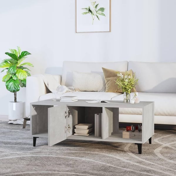 vidaXL Salongbord betonggrå 102x50x40 cm konstruert tre