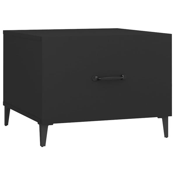 vidaXL sofabord med metalben 2 stk. 50x50x40 cm sort