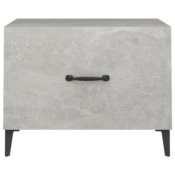 vidaXL Salongbord med metallben 2 stk betonggrå 50x50x40 cm