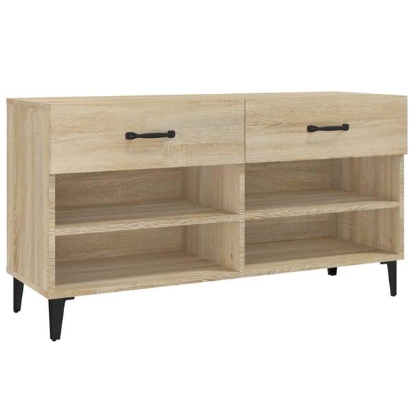 vidaXL Kenkäkaappi Sonoma-tammi 102x35x55 cm tekninen puu