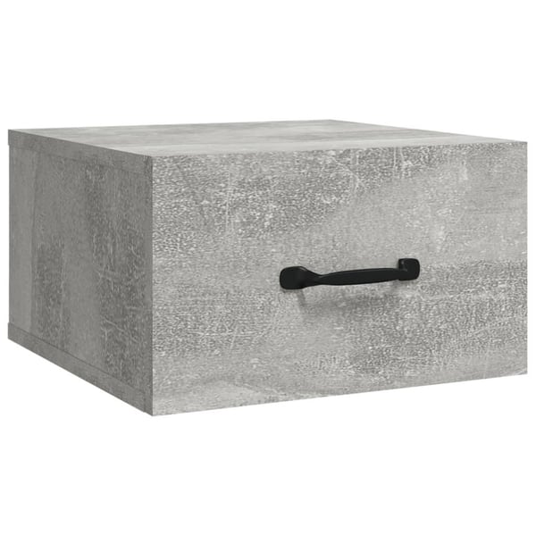 vidaXL Veggmontert nattbord betonggrå 35x35x20 cm
