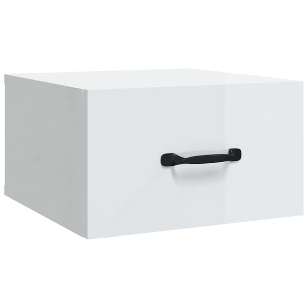 vidaXL væghængt sengebord 35x35x20 cm hvid højglans