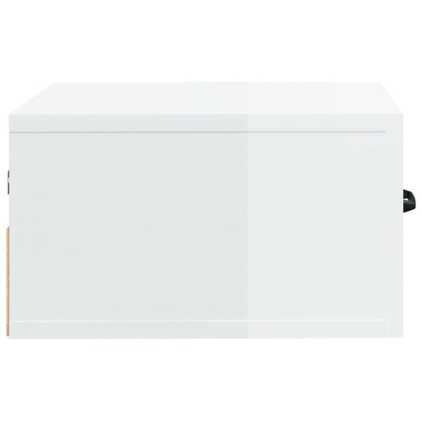 vidaXL væghængt sengebord 35x35x20 cm hvid højglans