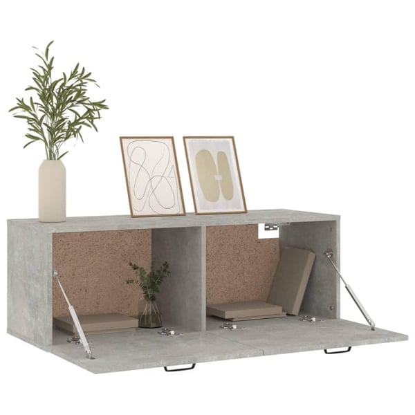 vidaXL Veggskap betonggrå 100x36,5x35 cm konstruert tre