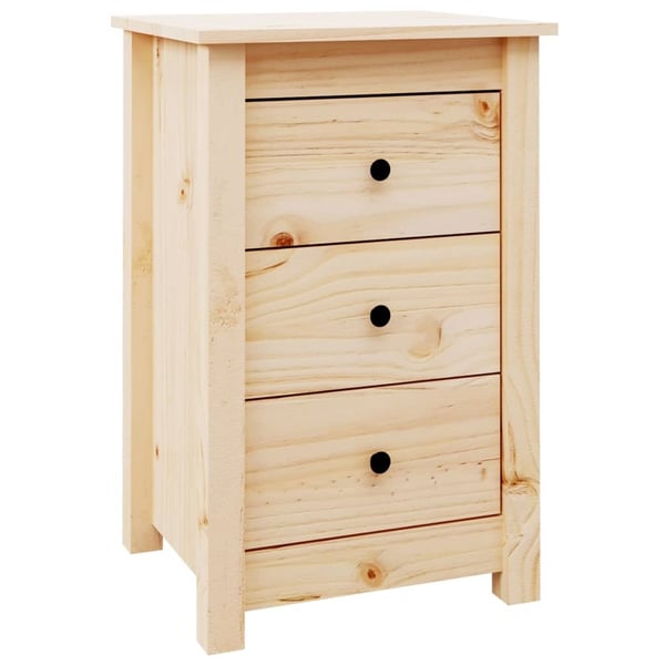 vidaXL sengeborde 2 stk. 40x35x61,5 cm massivt fyrretræ