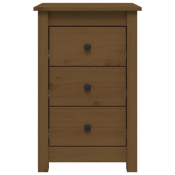 vidaXL Nattbord 2 stk honningbrun 40x35x61 cm heltre furu