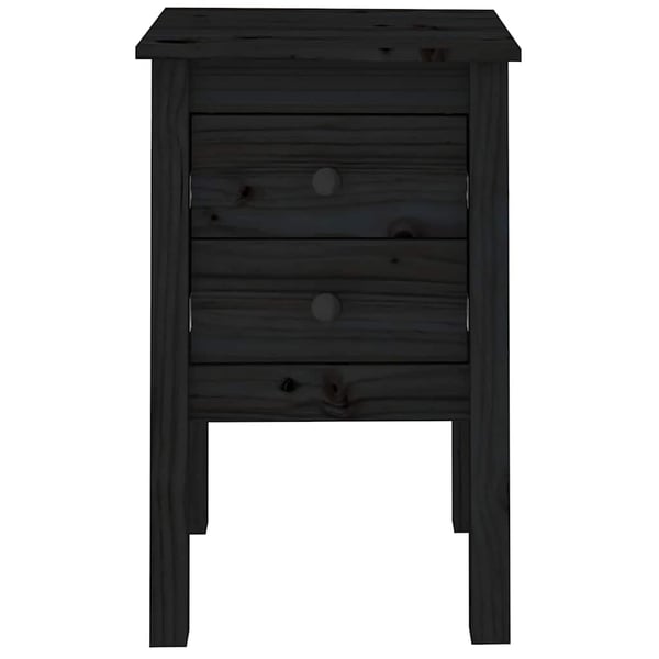 vidaXL Nattbord 2 stk svart 40x35x61,5 cm heltre furu
