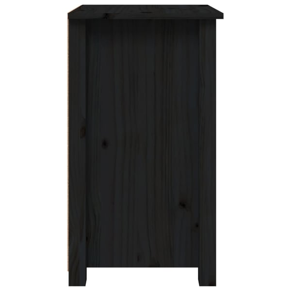 vidaXL Nattbord 2 stk svart 40x35x61,5 cm heltre furu