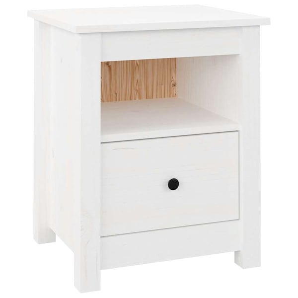 vidaXL sengeborde 2 stk. 40x35x49 cm massivt fyrretræ hvid