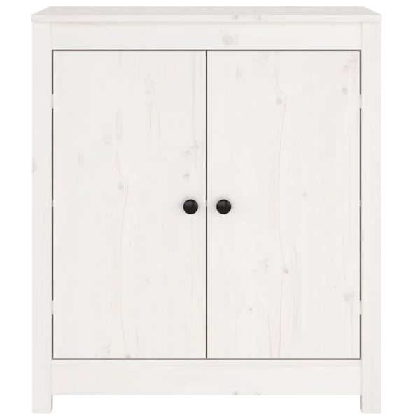 vidaXL Skänk vit 70x35x80 cm massiv furu