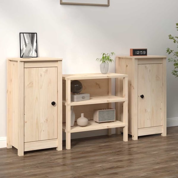 vidaXL Skjenker 2 stk 39x35x80 cm heltre furu
