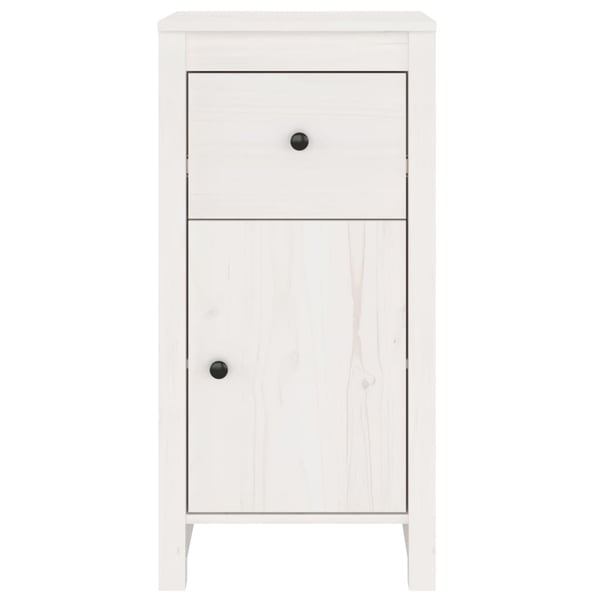 vidaXL Skjenker 2 stk hvit 40x35x80 cm heltre furu