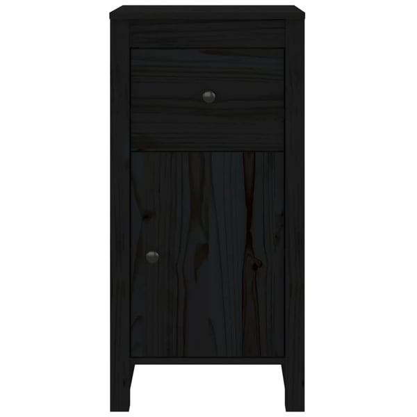 vidaXL Skjenker 2 stk svart 40x35x80 cm heltre furu