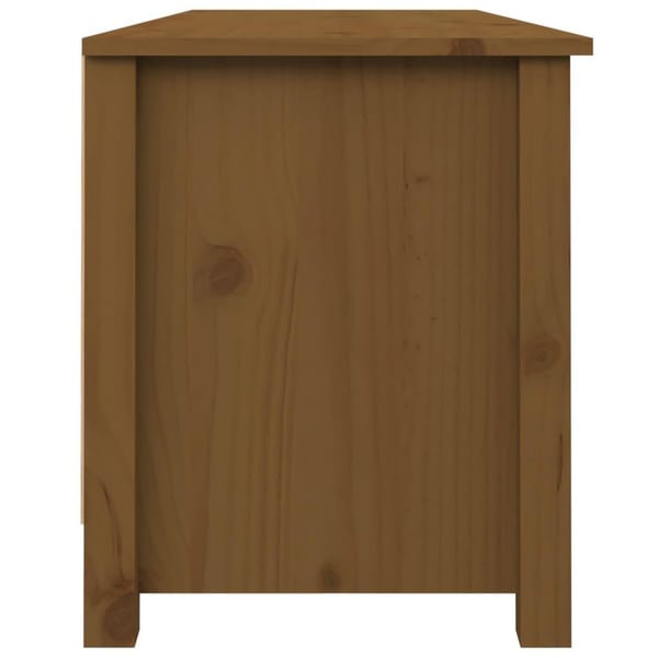 vidaXL Skobenk honningbrun 110x38x45,5 cm heltre furu
