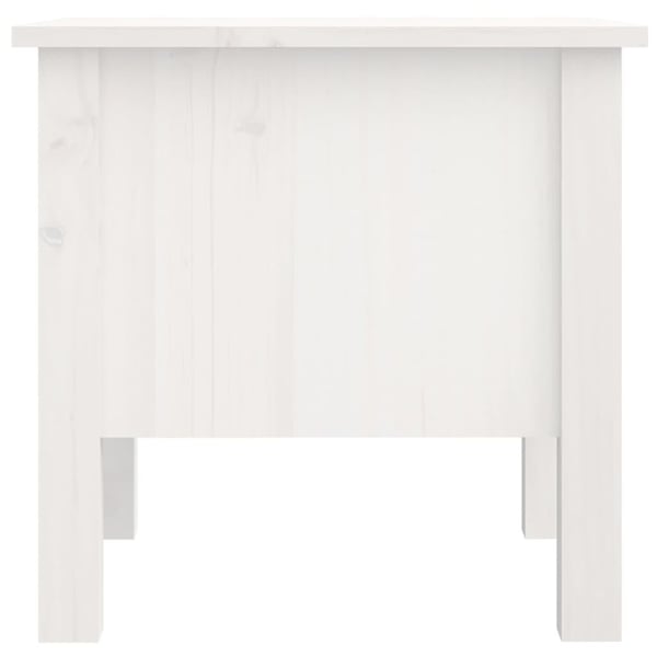 vidaXL Sidobord 2 st vit 40x40x39 cm massivt furuträ