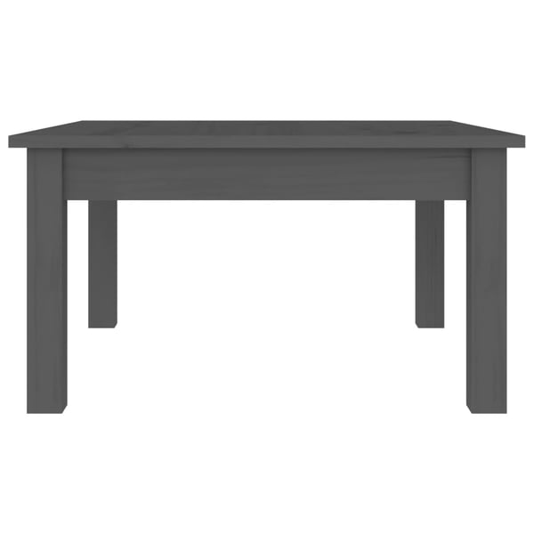 vidaXL Salongbord grå 55x55x30 cm heltre furu