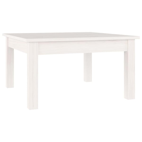 vidaXL sofabord 55x55x30 cm massivt fyrretræ hvid