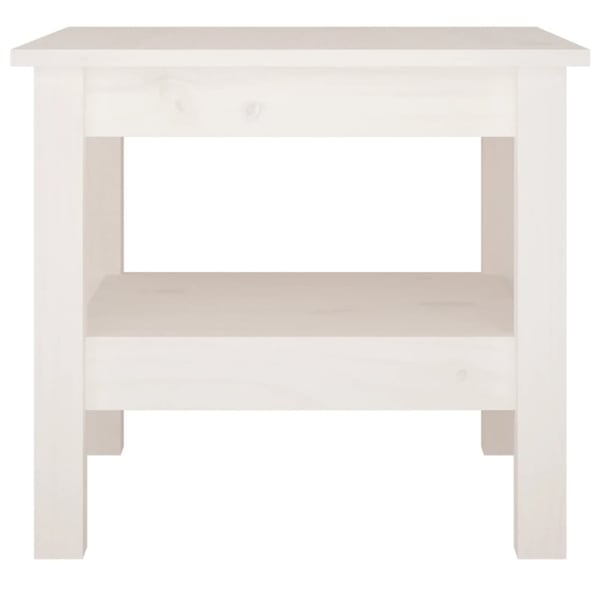 vidaXL Salongbord hvit 45x45x40 cm heltre furu