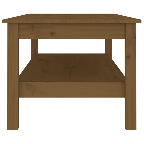 vidaXL Salongbord honningbrun 110x50x40 cm heltre furu
