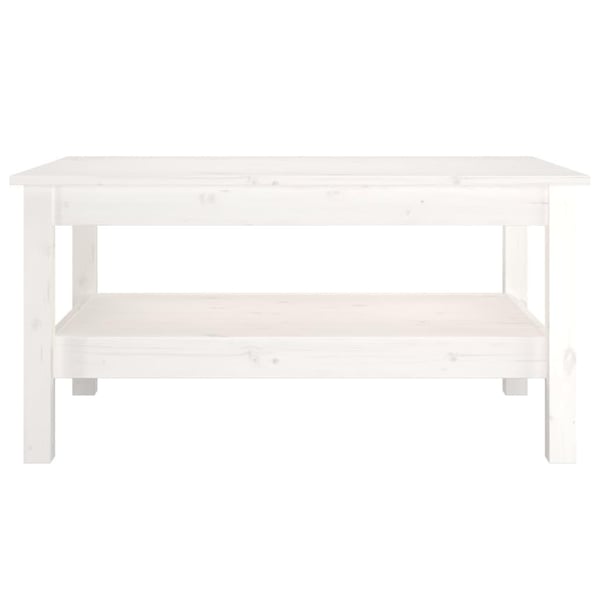vidaXL Salongbord hvit 80x50x40 cm heltre furu