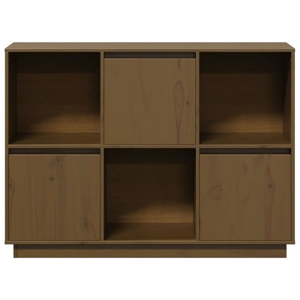 vidaXL Skjenk honningbrun 110,5x35x80 cm heltre furu