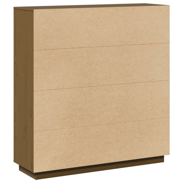 vidaXL Highboard honningbrun 110,5x35x117 cm heltre furu