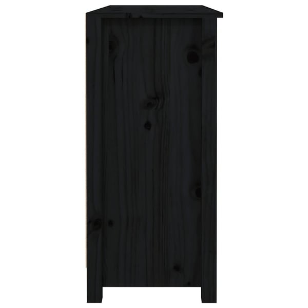 vidaXL Senkki musta 100x35x74,5 cm täysi mänty