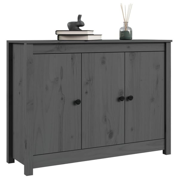 vidaXL Senkki harmaa 100x35x74 cm täysi mänty